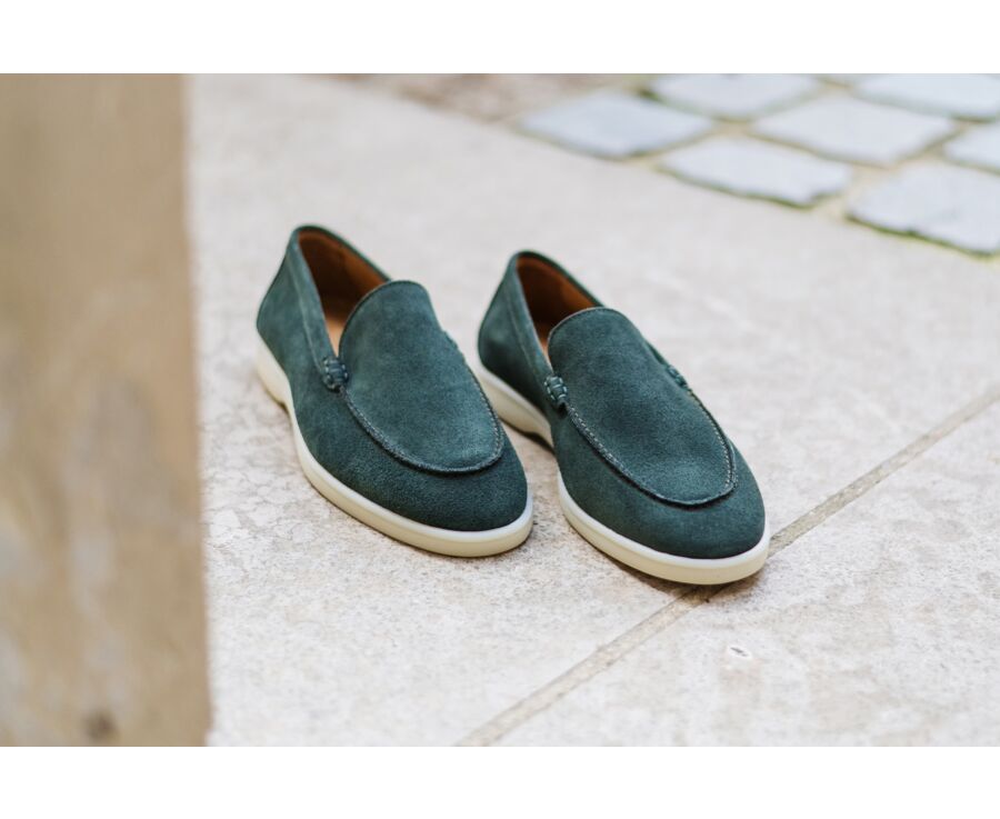 Mocassin homme Velours Vert Foncé - MANASOTA II
