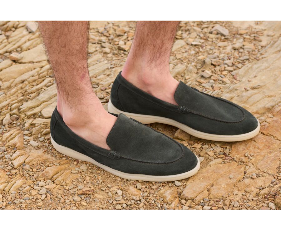 Mocassin homme Velours Vert Foncé - MANASOTA II