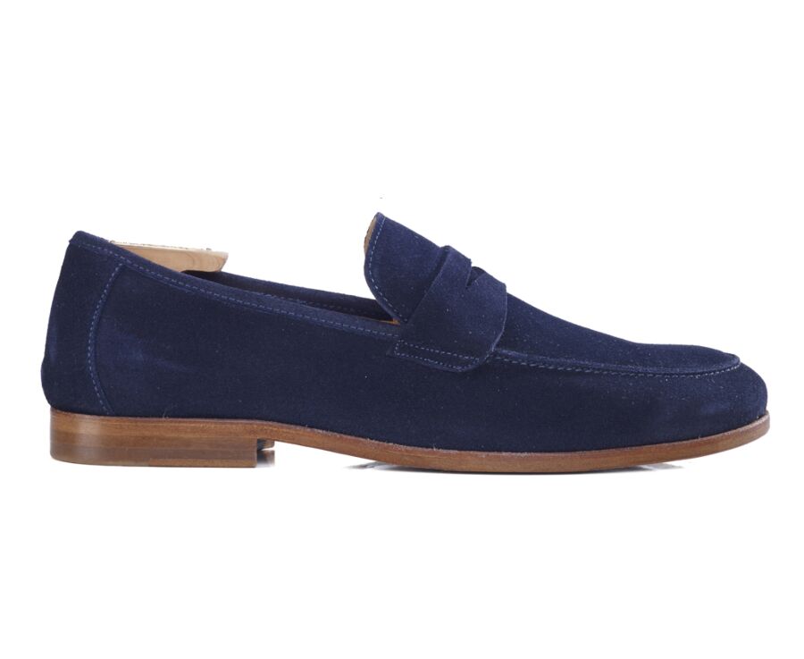 Mocassin homme cuir Velours Marine - DERVIO