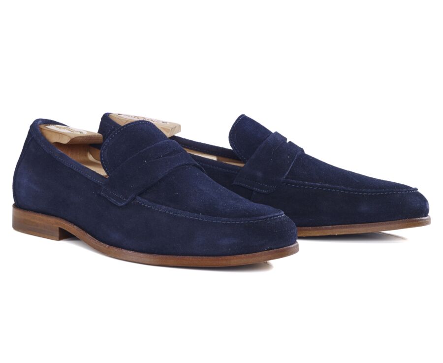 Mocassin homme cuir Velours Marine - DERVIO