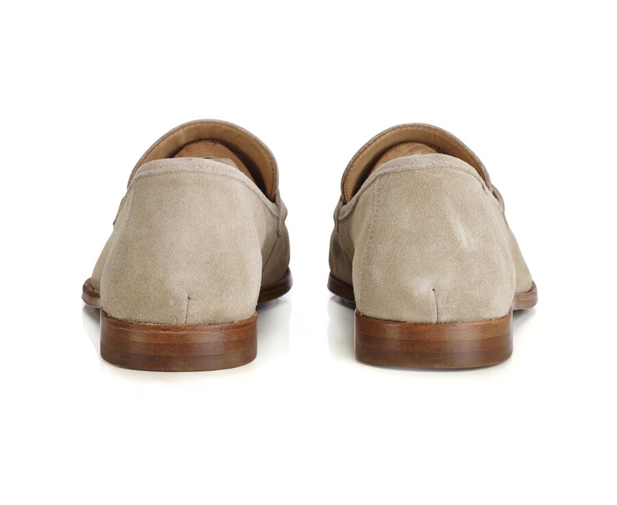 Mocassin pour homme Velours Beige foncé - DERVIO