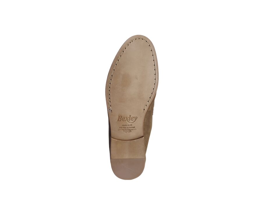 Mocassin homme cuir velours chamois - BROGLIO