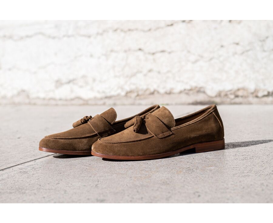 Mocassin homme cuir velours chamois - BROGLIO