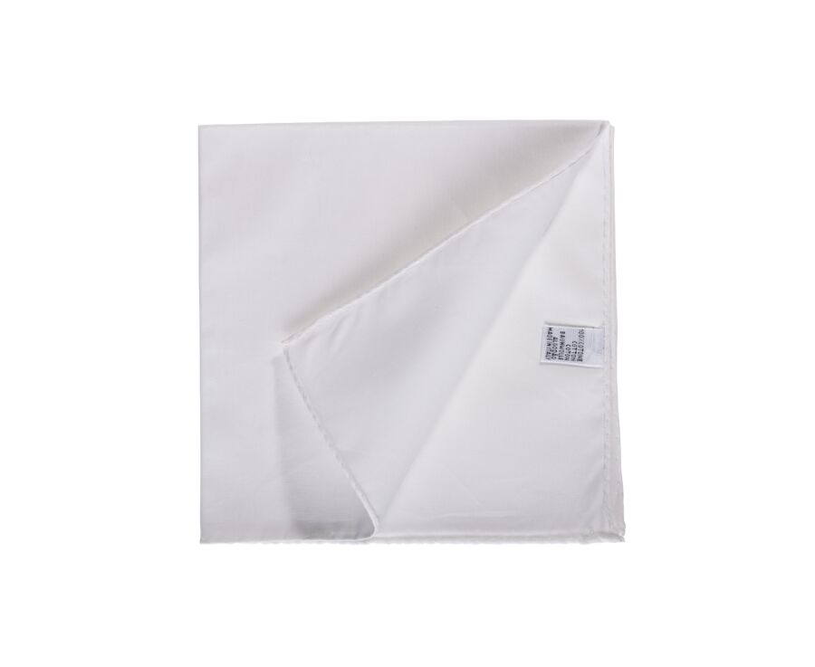 Pochette costume homme coton unie Blanc