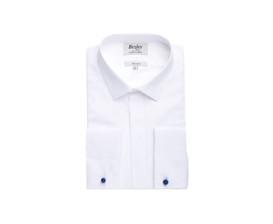 Chemise blanche à boutons de manchettes Olivio