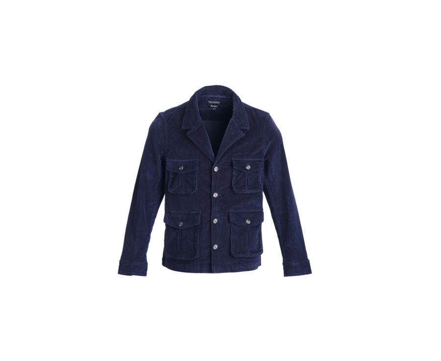 Veste saharienne en velours Navy navy - FLORENCIEN