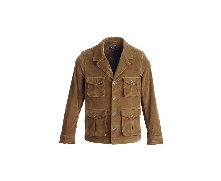 Veste saharienne en velours Camel foncé - FLORENCIEN