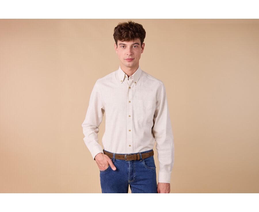 Chemise flanelle - Ecru - ANDER