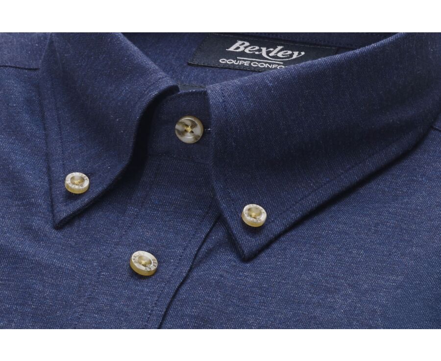 Chemise flanelle Navy - ANDER