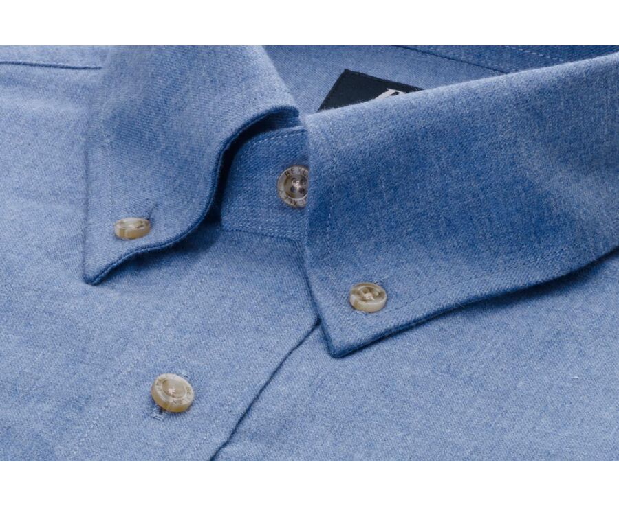 Chemise flanelle - Bleu Chiné - ANDER