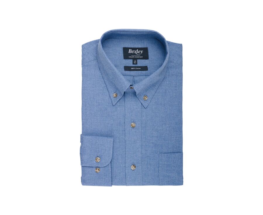 Chemise flanelle - Bleu Chiné - ANDER