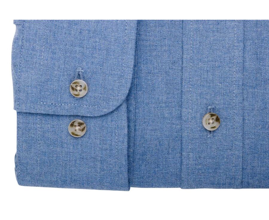 Chemise flanelle - Bleu Chiné - ANDER