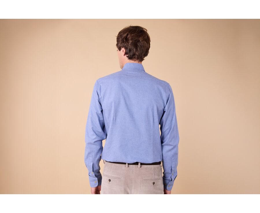 Chemise flanelle - Bleu Chiné - ANDER