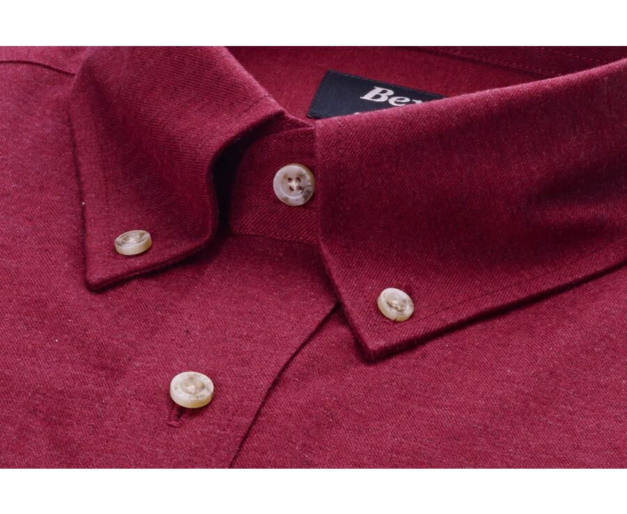 Chemise flanelle - Rouge Bordeaux - ANDER