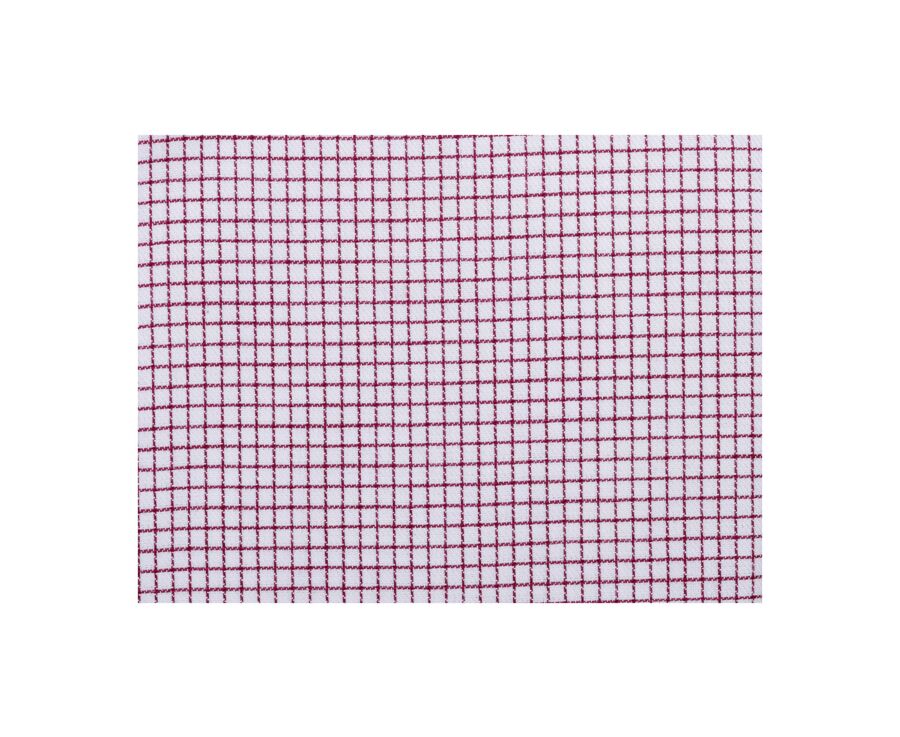 Chemise twill Blanche à carreaux Bordeaux homme  - MARTINIEN