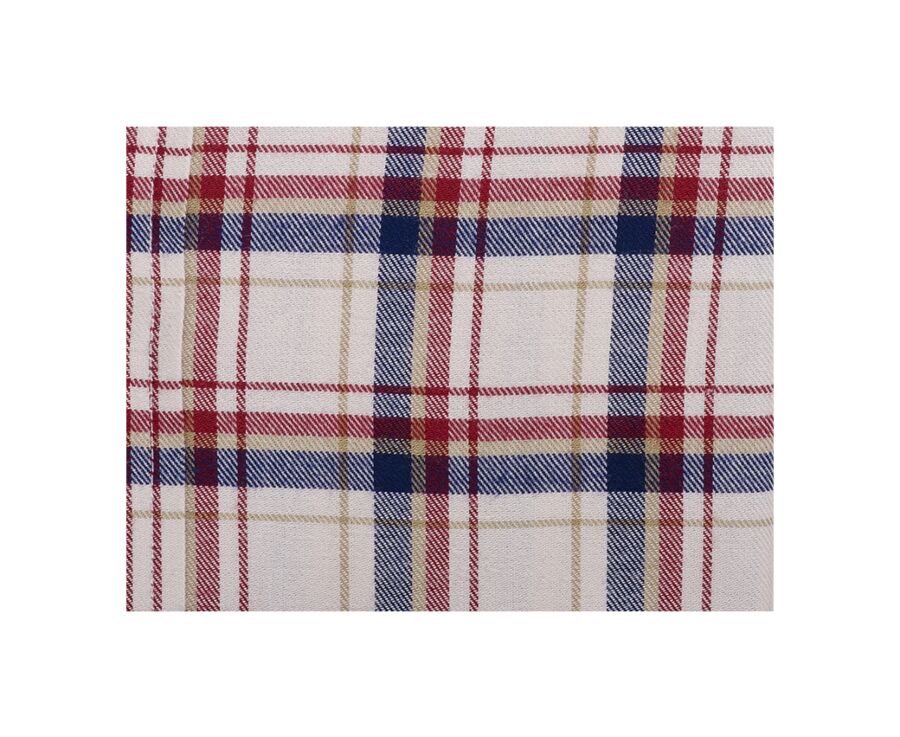 Chemise flanelle Rouge et Ecru - Poche poitrine - ALDERICK