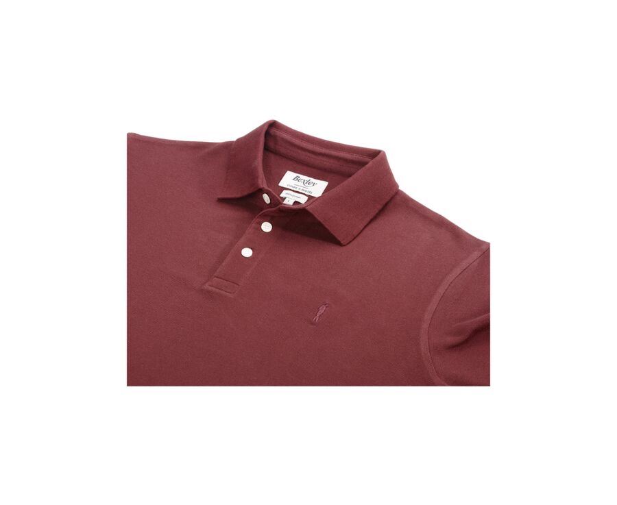 Polo manches longues homme Bordeaux - ALEC II ML