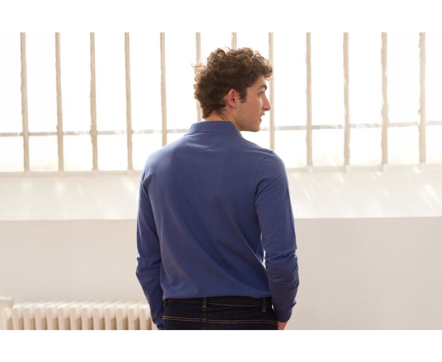 Polo manches longues homme Bleu Royal - ALEC II ML