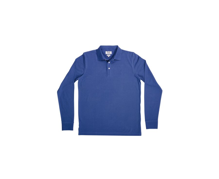 Polo manches longues homme Bleu Royal - ALEC II ML