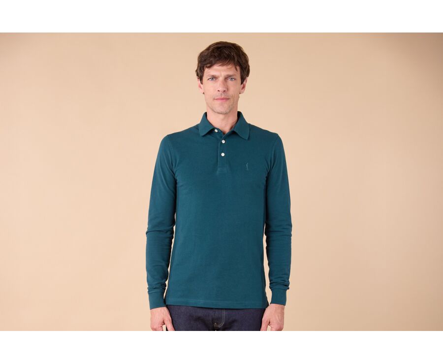 Polo manches longues homme - Vert Foncé - ALEC II ML
