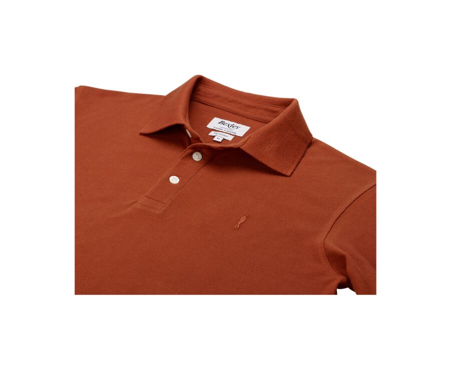 Polo manches longues homme Rouille - ALEC II ML