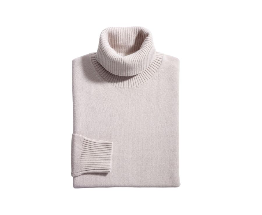 Pull col roulé homme Beige Clair  - KENNERIC