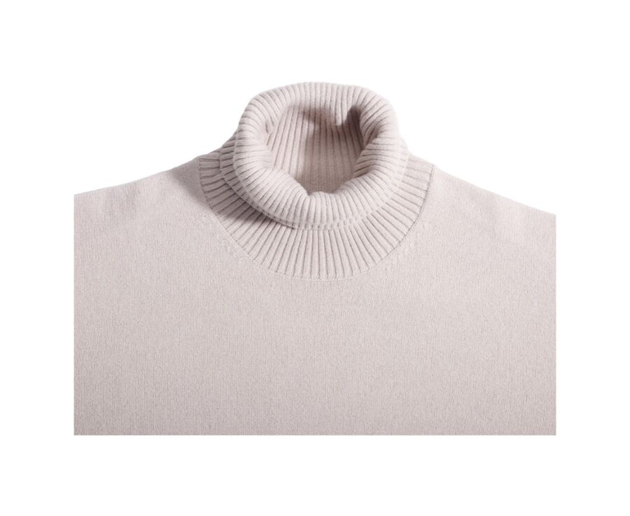 Pull col roulé homme Beige Clair  - KENNERIC