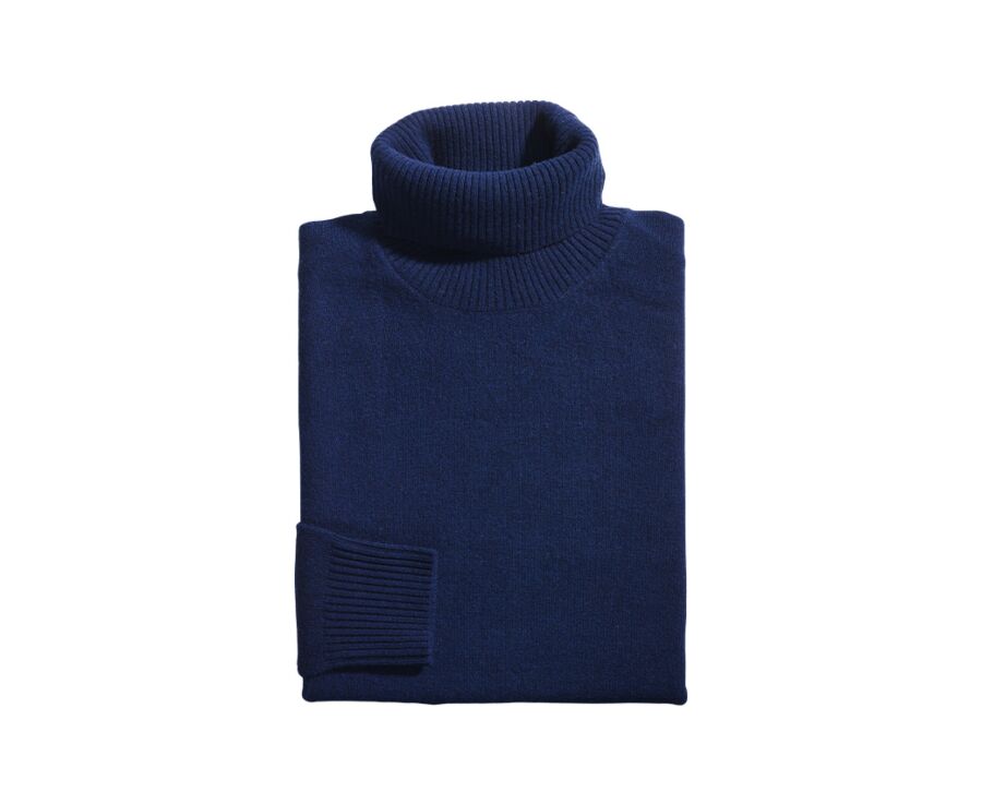 Pull col roulé homme Bleu Marine - KENNERIC