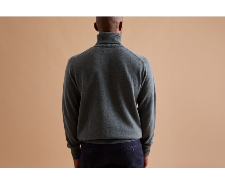 Pull col roulé homme Vert chiné - KENNERIC