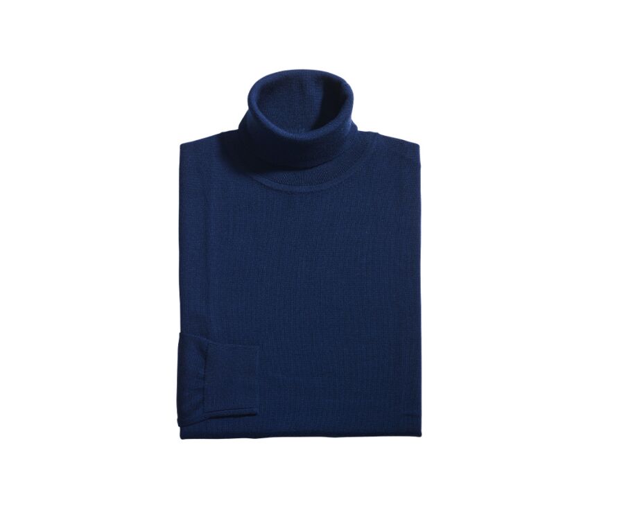Pull col roulé homme Navy - EMERINOS