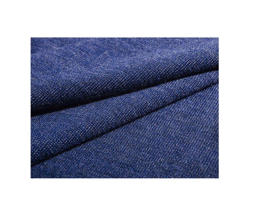 Pull col roulé homme Bleu Foncé Chiné  - EMERINOS