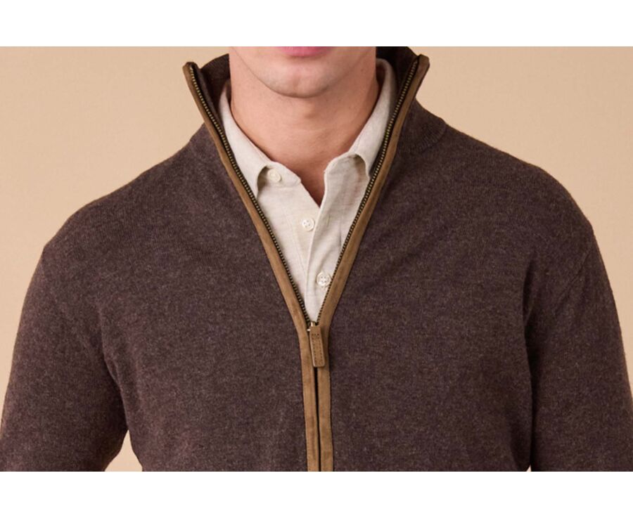 Gilet homme laine Chocolat Foncé - KANTHER