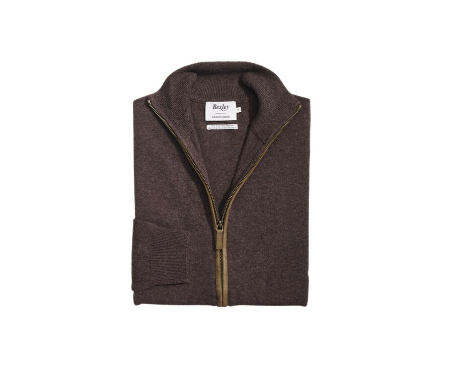 Gilet homme laine Chocolat Foncé - KANTHER