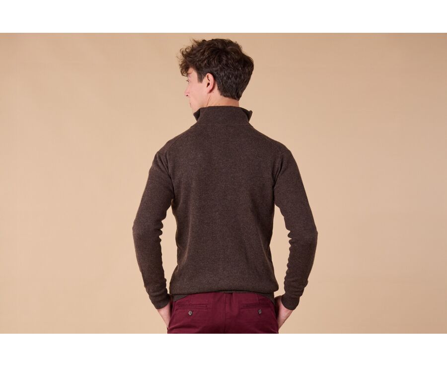 Gilet homme laine Chocolat Foncé - KANTHER