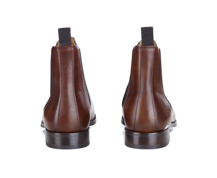 Chelsea boots semelle gomme homme Cognac patiné - TODDINGTON GOMME