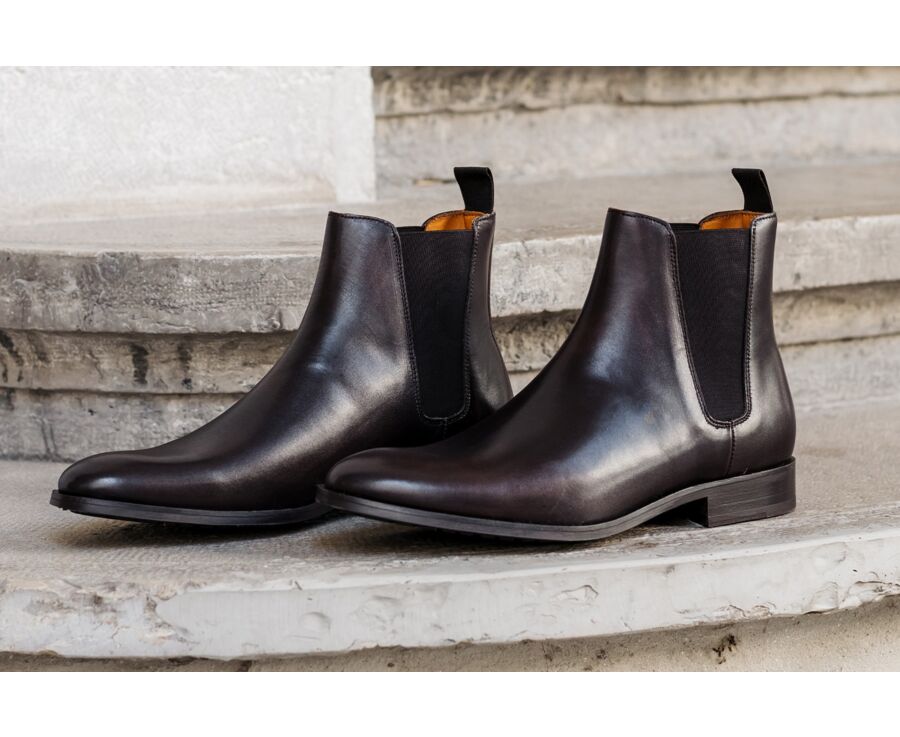 Chelsea boots homme Brun patiné - TODDINGTON GOMME