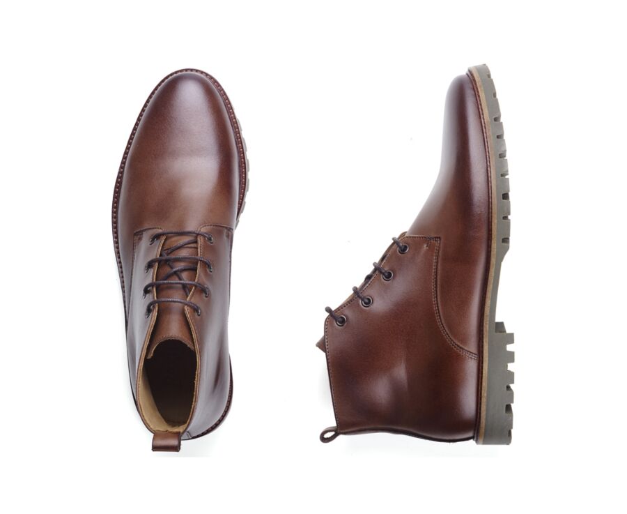 Boots semelle gomme homme Chocolat patiné - CANFIELD GOMME