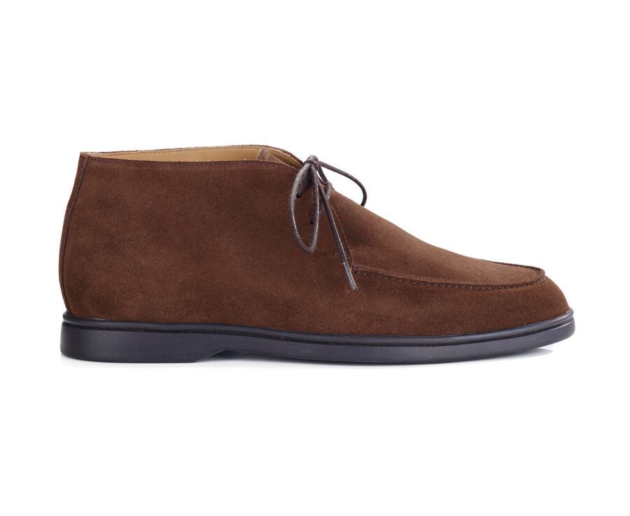 Bottines casual homme Velours Havane - SERENOA