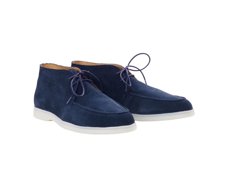 Bottines casual homme Velours Navy - SERENOA