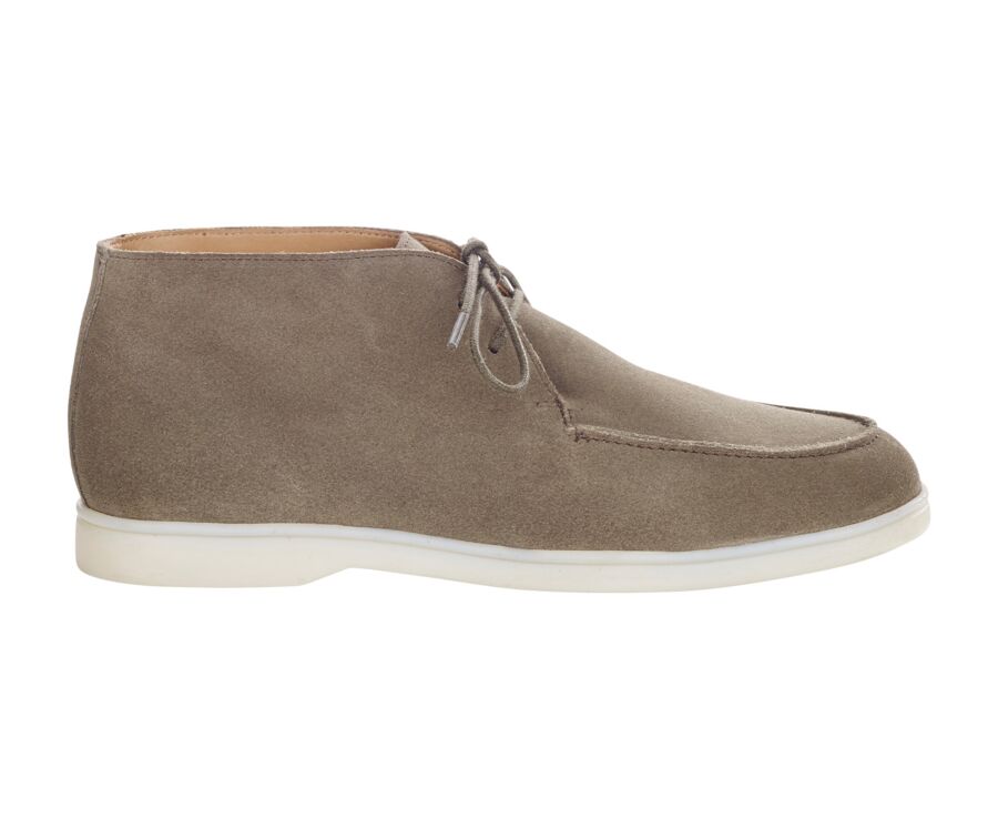 Bottines casual homme Velours Kaki - SERENOA