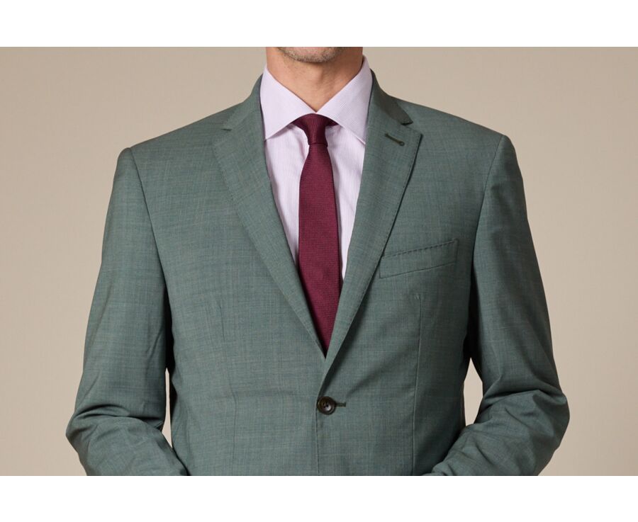 Cravate homme Soie Natté Unie Bordeaux