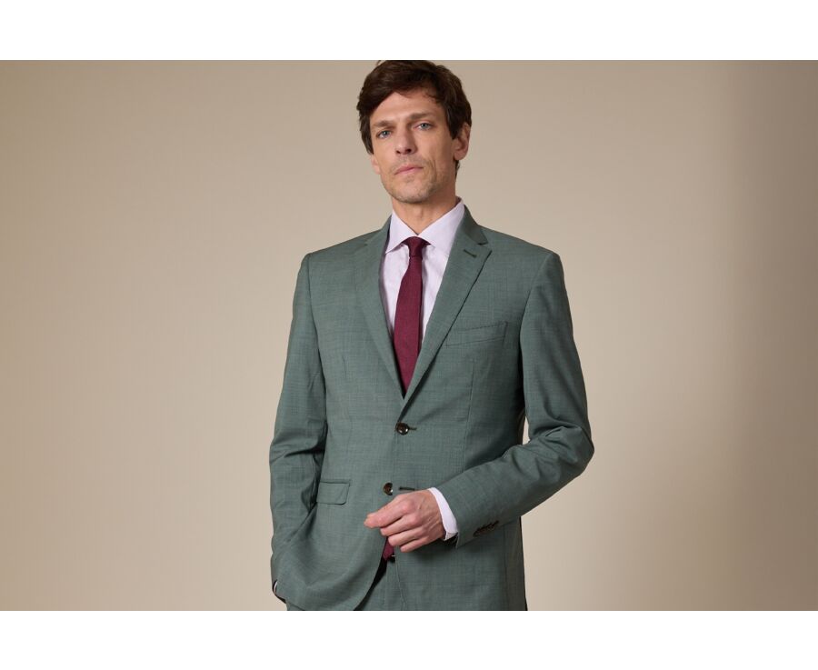 Cravate homme Soie Natté Unie Bordeaux