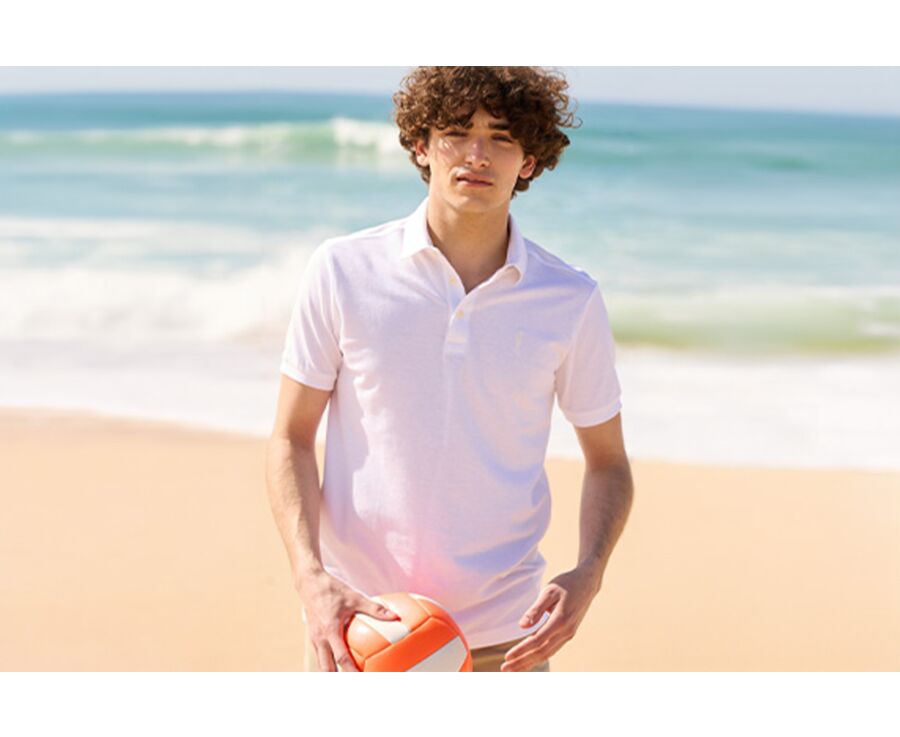 Polo homme Blanc - ADGER