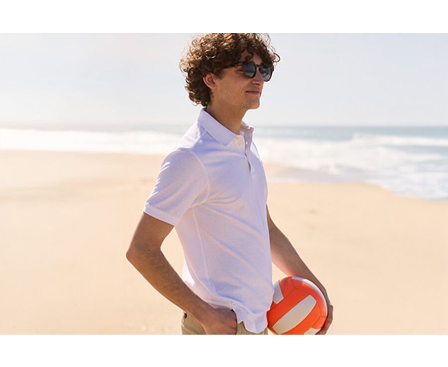 Polo homme Blanc - ADGER