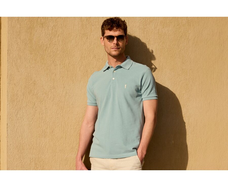 Polo homme Vert d'eau - ADGER