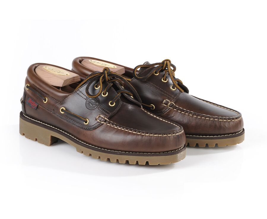 Chaussures bateau homme cuir Marron Foncé - BOCA RATON II
