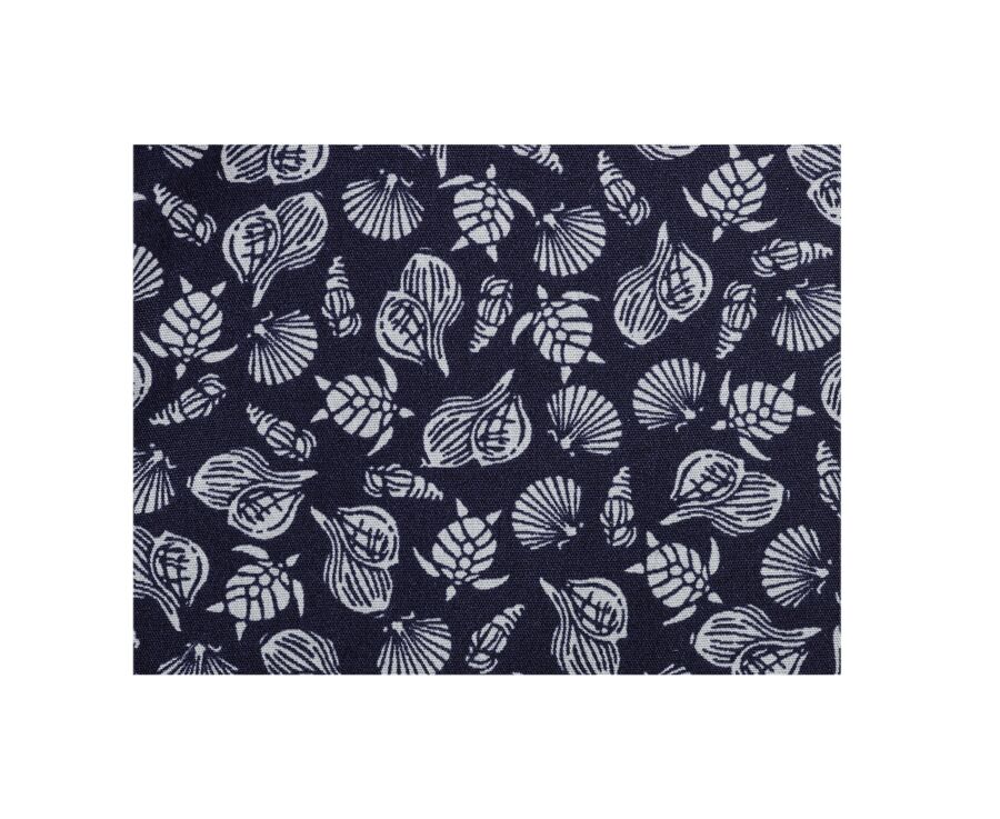 Chemise imprimée Navy et Vert sauge - Col français - ADELIN