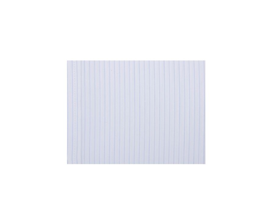Chemise popeline rayée Blanc et Bleu Ciel - BERTHIN