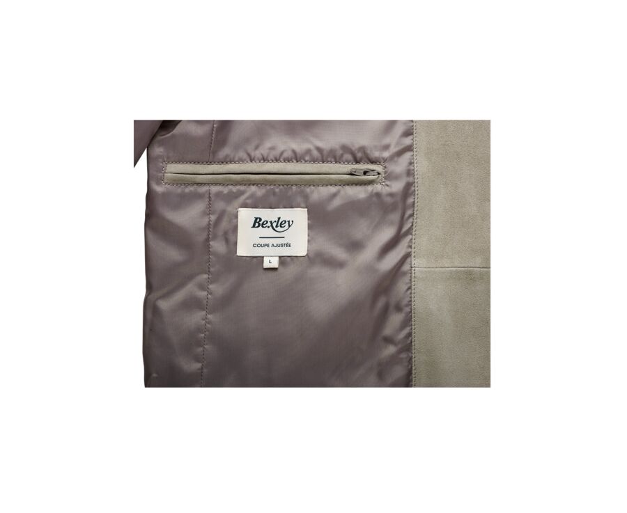 Blouson cuir homme Kaki Clair - EDRIK