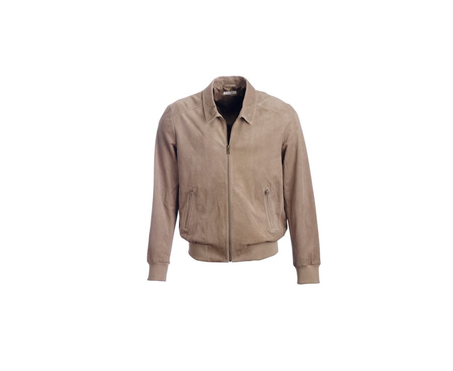 Blouson cuir homme Camel Foncé - EDRIK